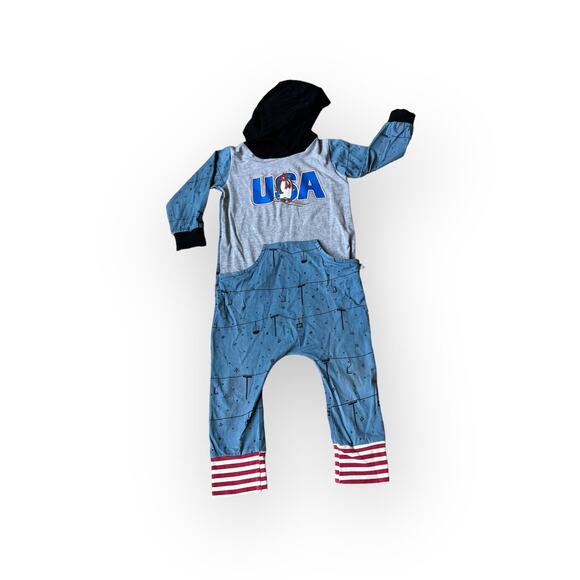 Rags Ski USA Hoodie Romper - Picture 1 of 5